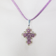 Small Cross - Trevina-Mauve Suedine - 1
